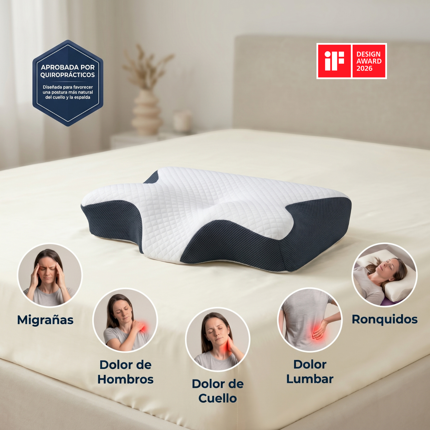 Almohada ergonómica Arya Align™ Air Pro 2.0